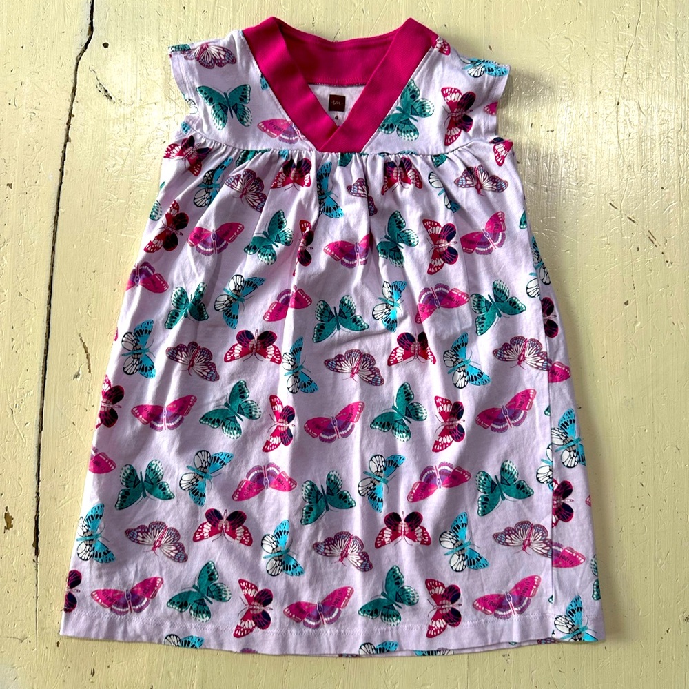 Tea collection butterfly crossover tunic in size 4